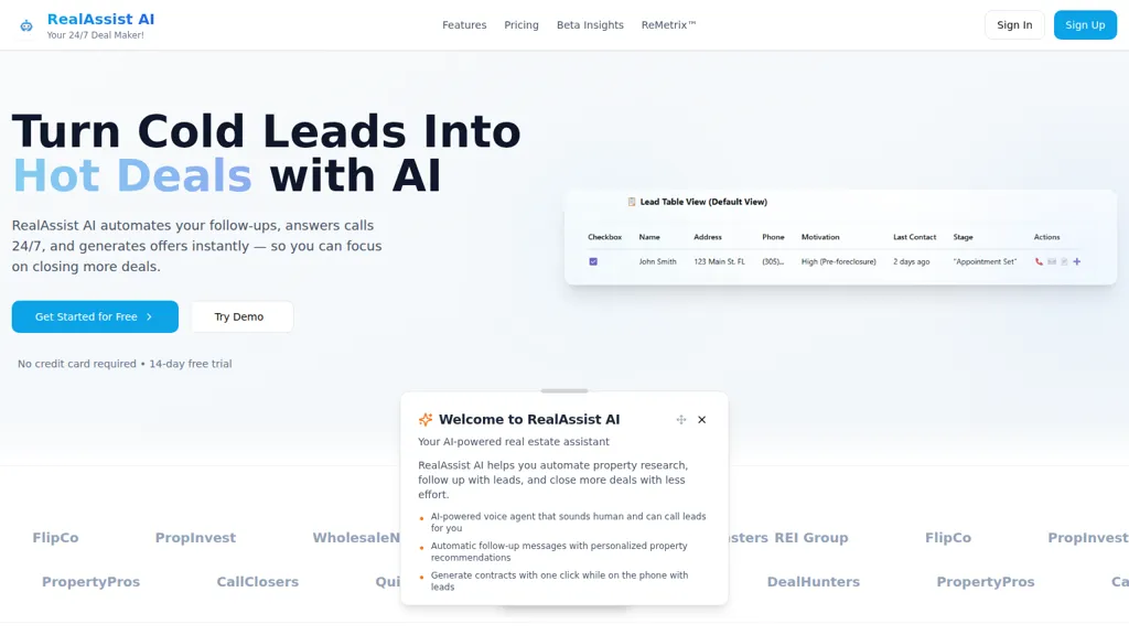 RealAssist AI tool screenshot