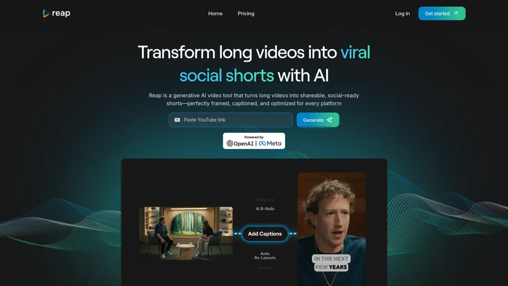 Reap.video website