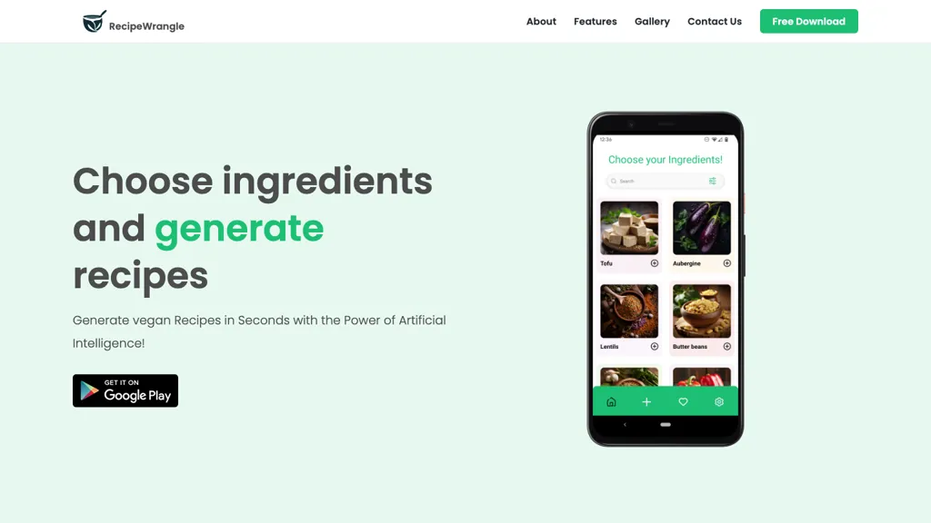RecipeWrangle website