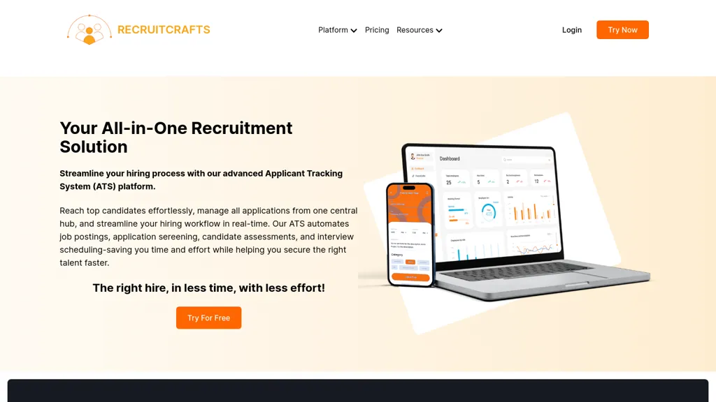 Recruitcrafts website