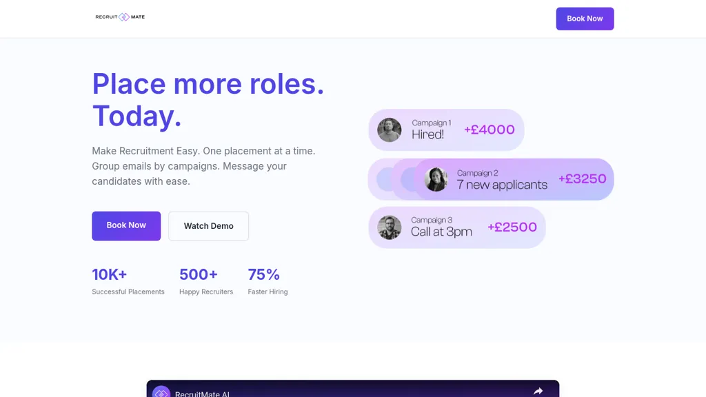 RecruitMate AI AI tool screenshot
