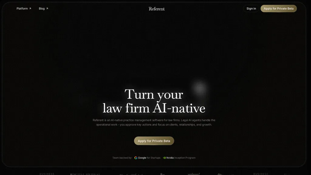 Referent AI tool screenshot