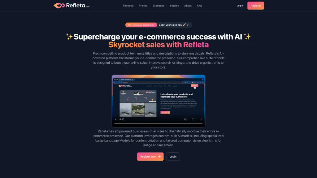 Refleta AI tool screenshot