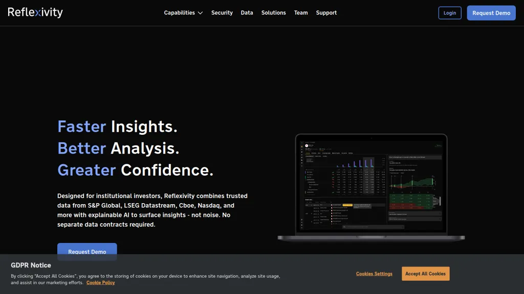 reflexivity.com AI tool screenshot