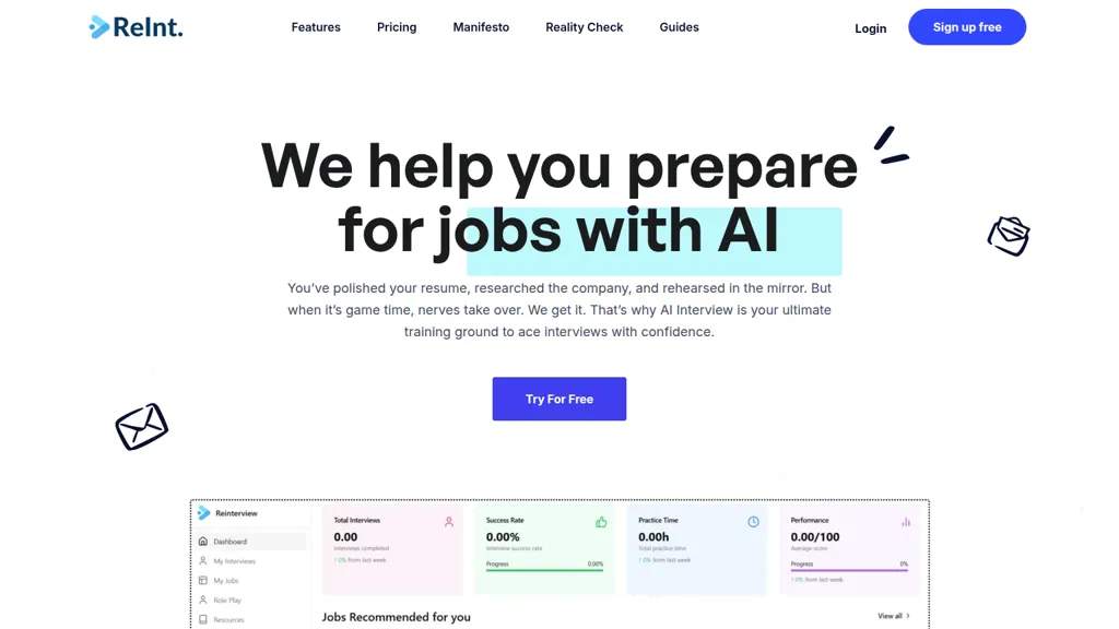 ReInterview AI tool screenshot