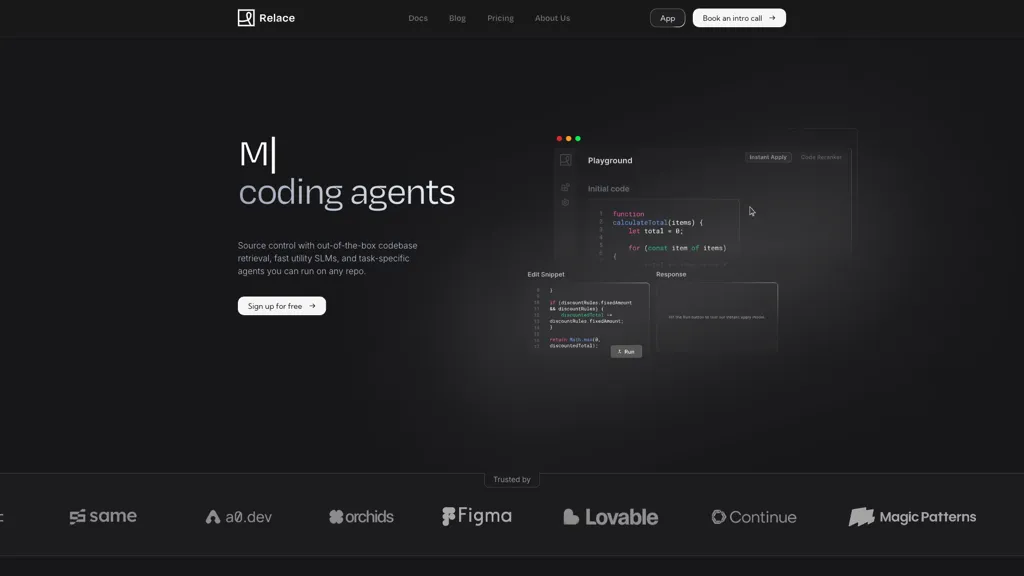 Relace AI tool screenshot