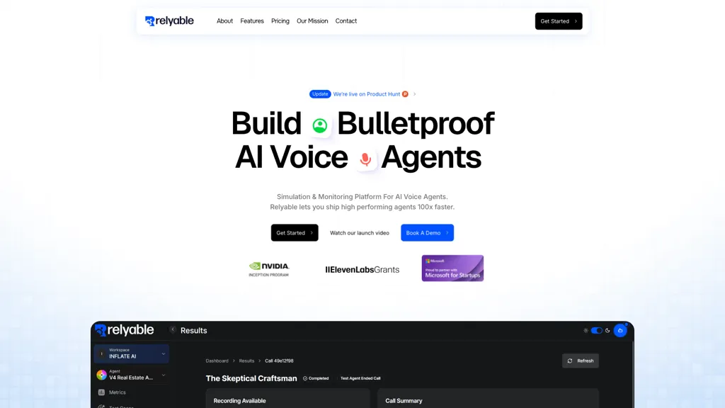 Relyable AI tool screenshot