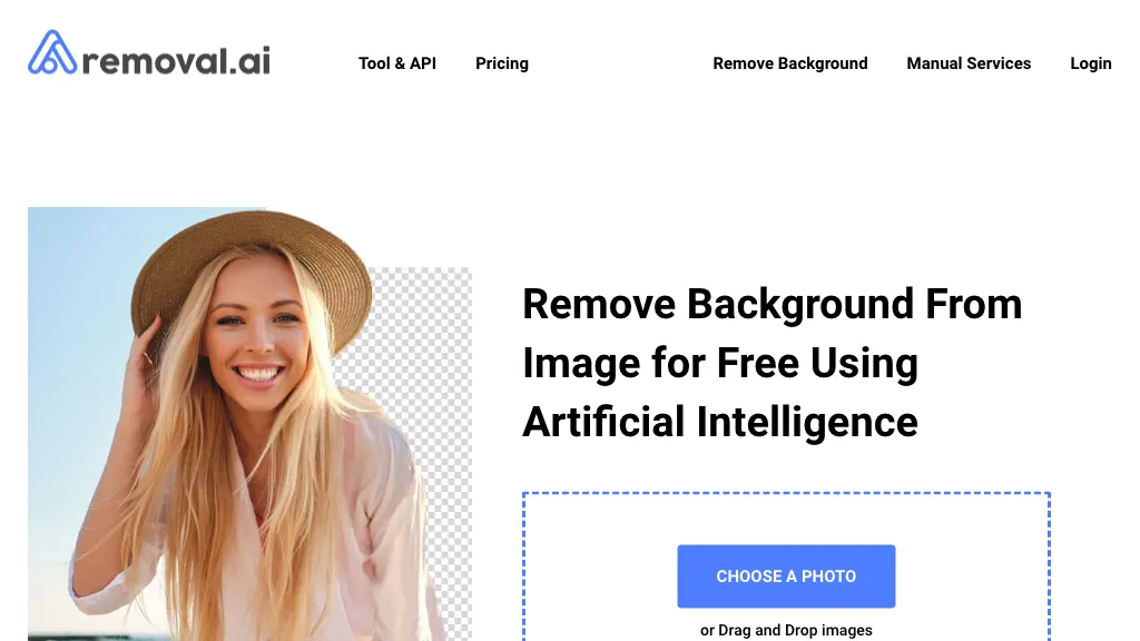 Removal.ai website