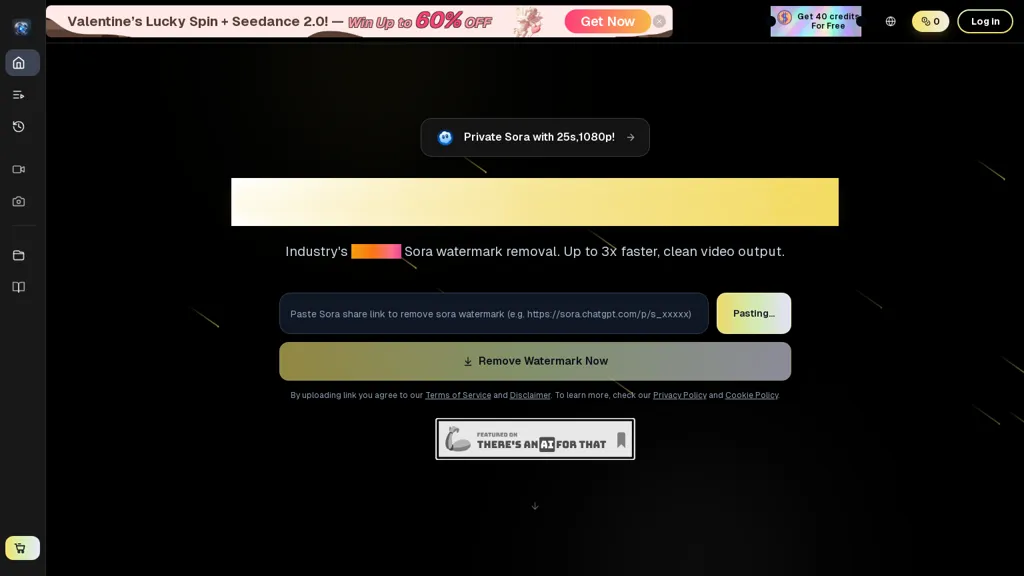 removesorawatermark.video AI tool screenshot