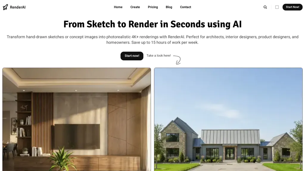 RenderAI AI tool screenshot