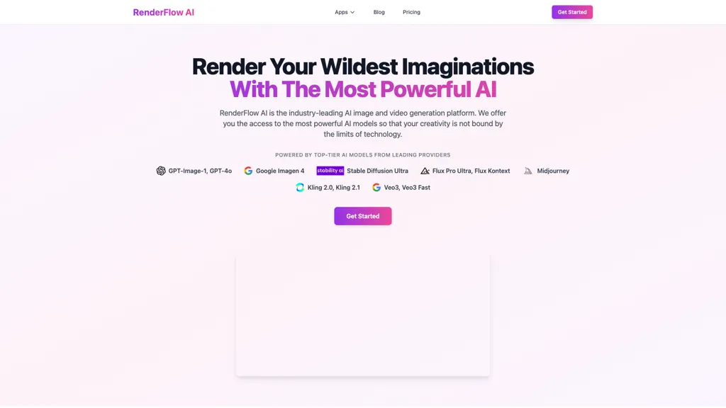 RenderFlow AI AI tool screenshot