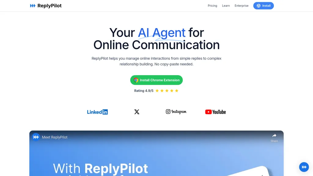ReplyPilot website