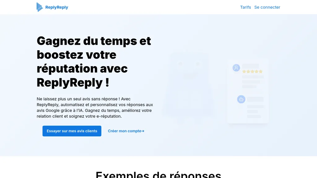 ReplyReply AI tool screenshot