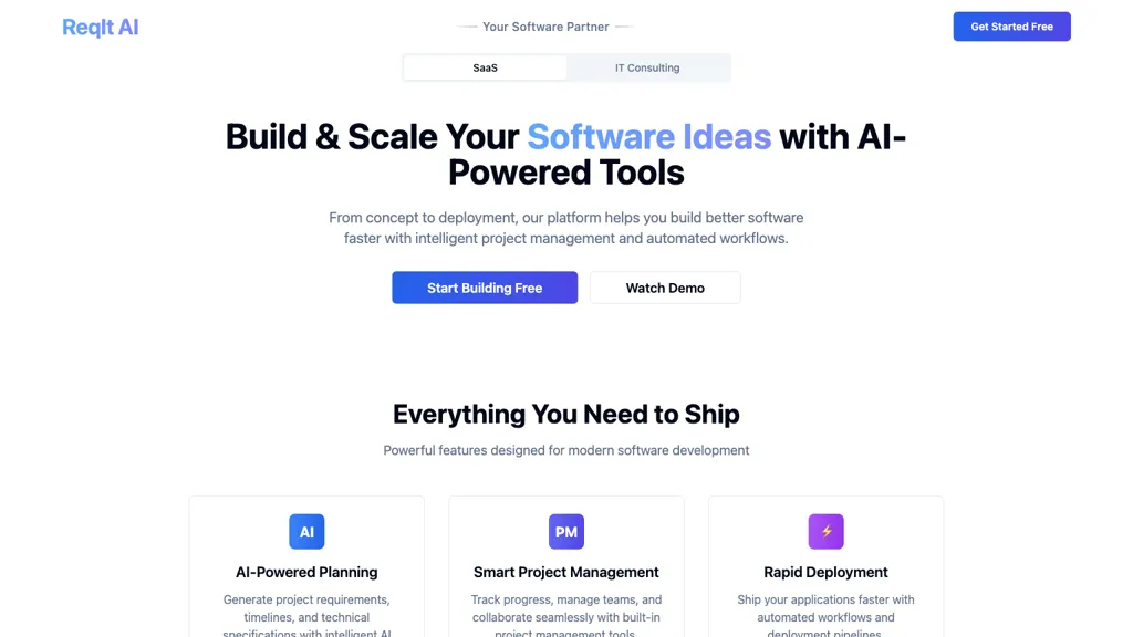 ReqIt.AI AI tool screenshot