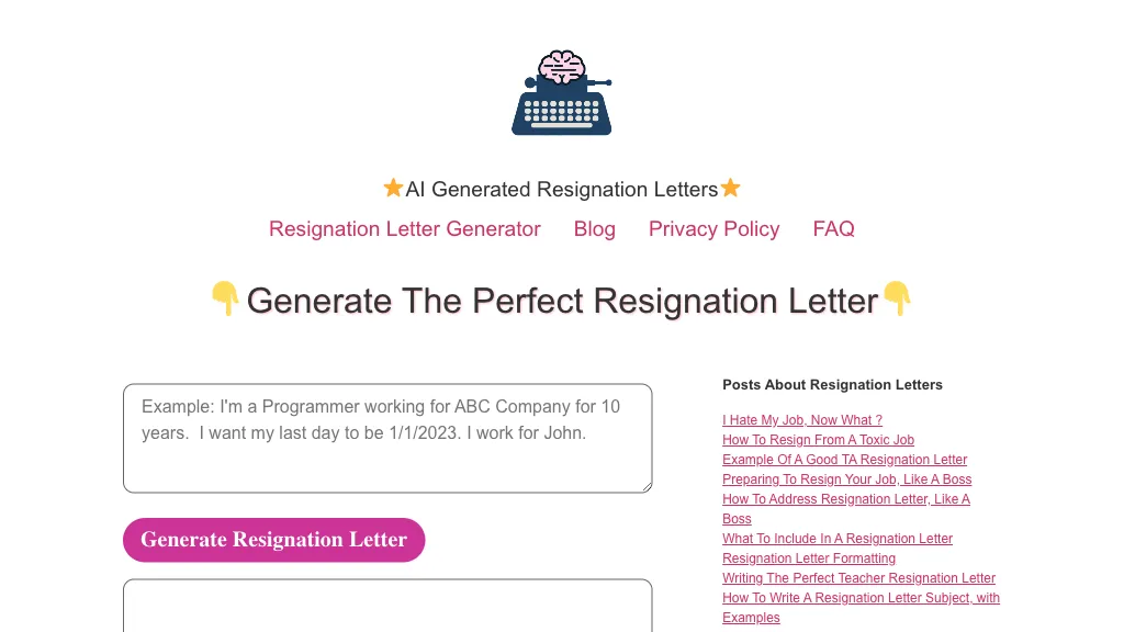 Resign.ai website