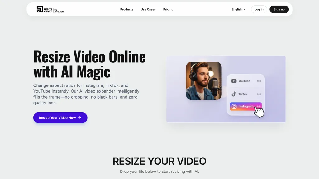 resize.aiai AI tool screenshot