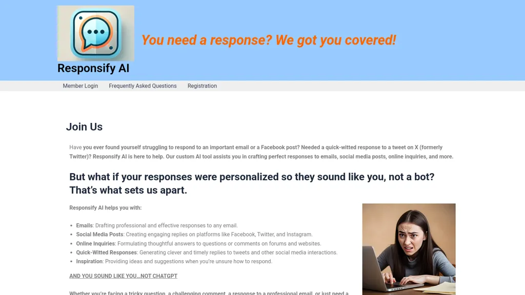 Responsify AI  - website