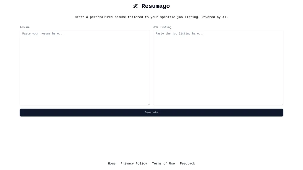 Resumago website