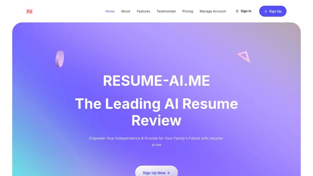 resume-ai website