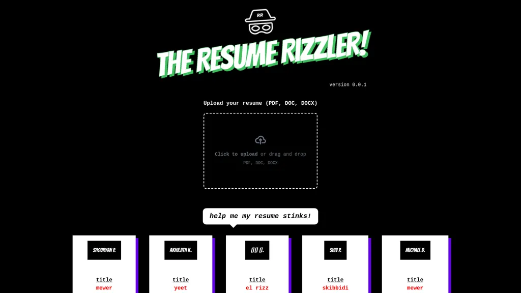 resume rizzler website