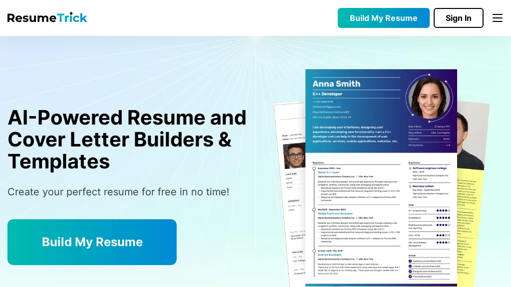 Resume Trick website
