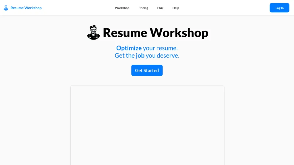 Resume Workshop website