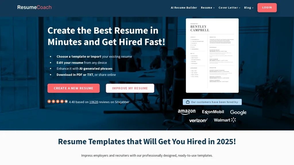 ResumeCoach website