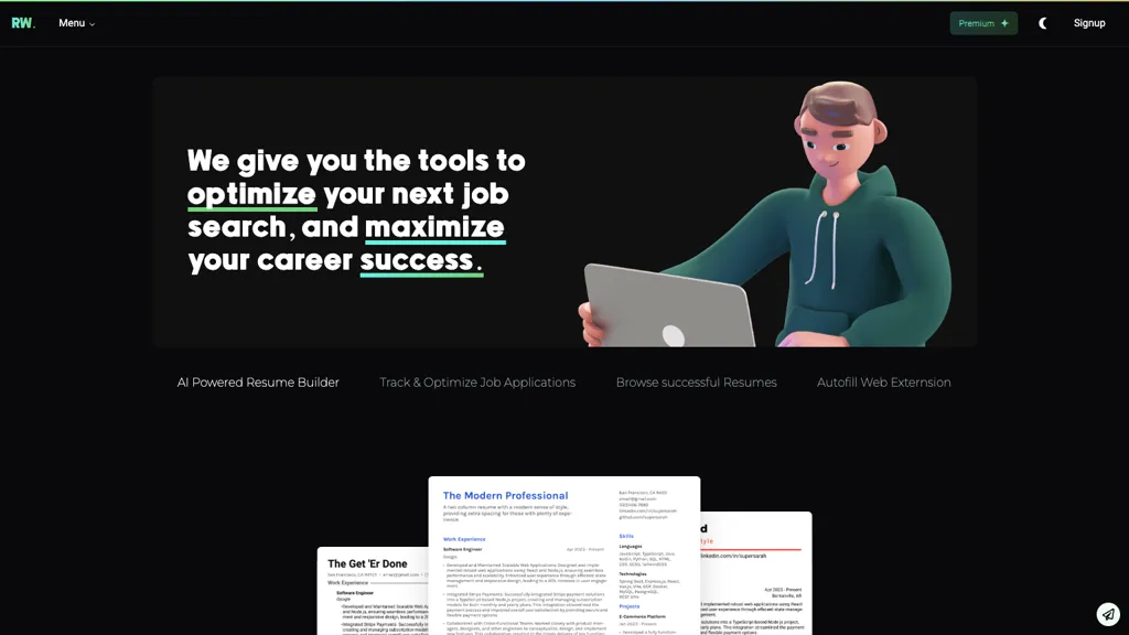 Resumed.work website