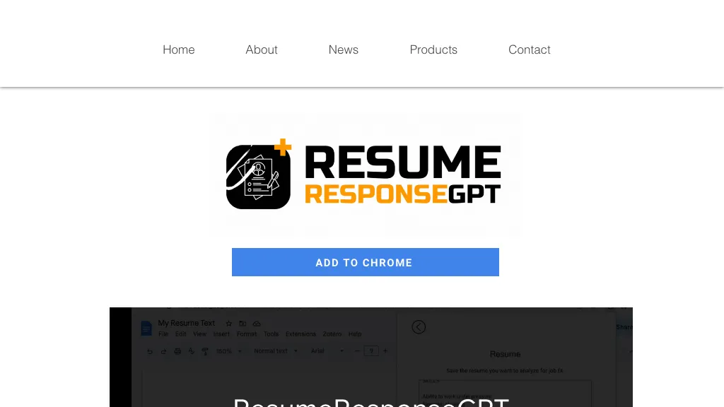 ResumeResponseGPT website