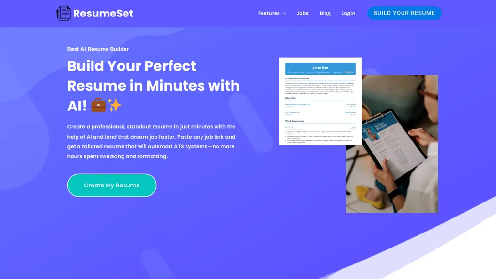 ResumeSet website