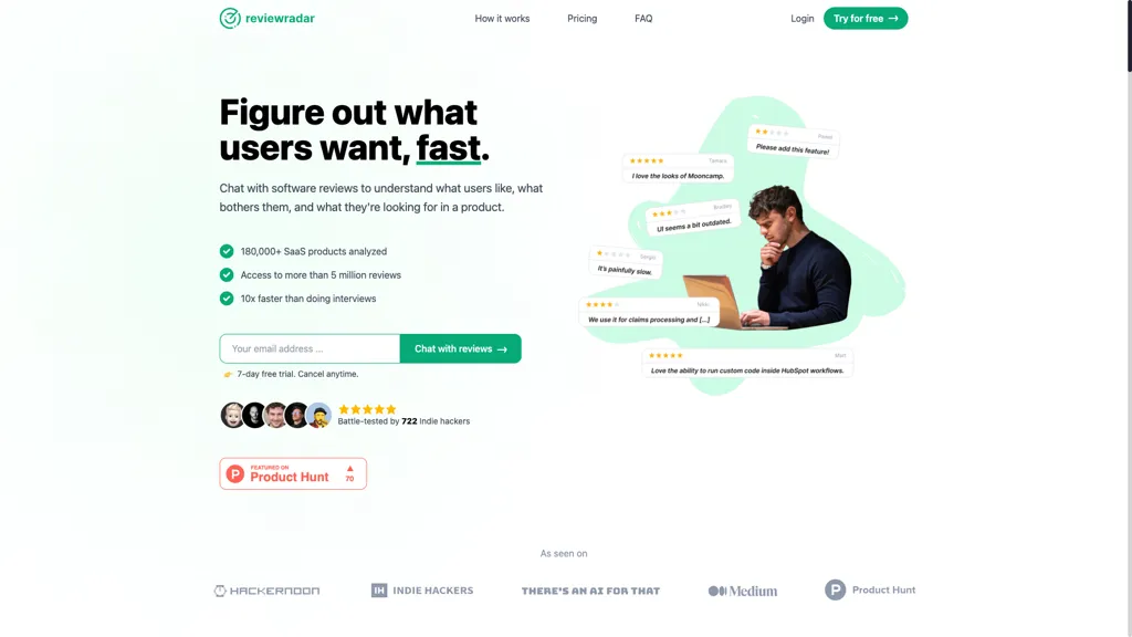 Review Radar AI tool screenshot