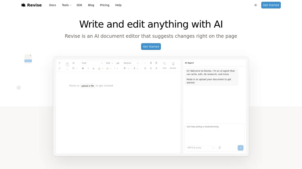 Revise AI tool screenshot
