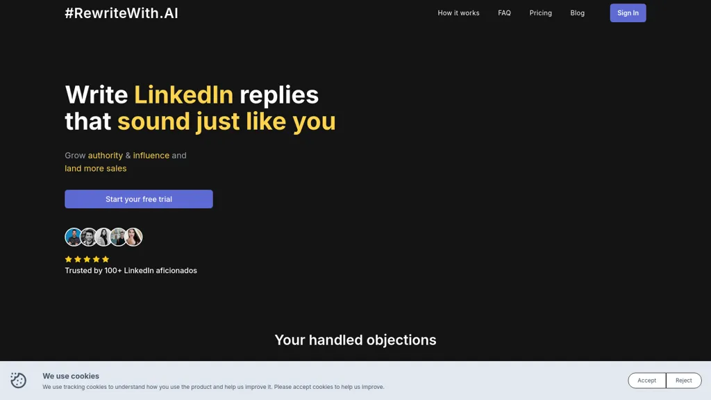 RewriteWithAI website