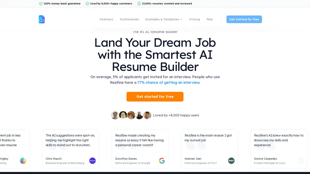 Rezifine website