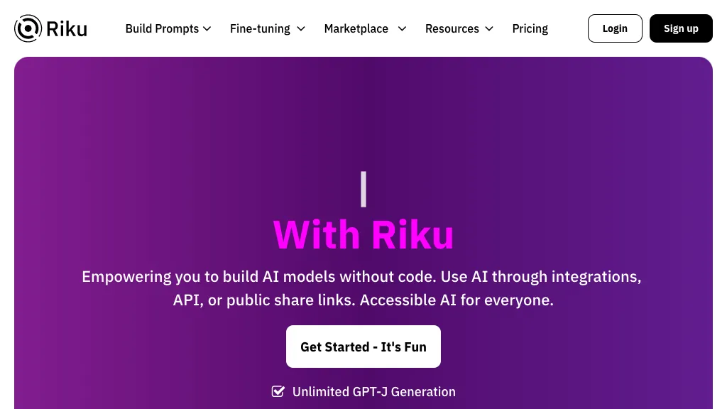 Riku.ai website