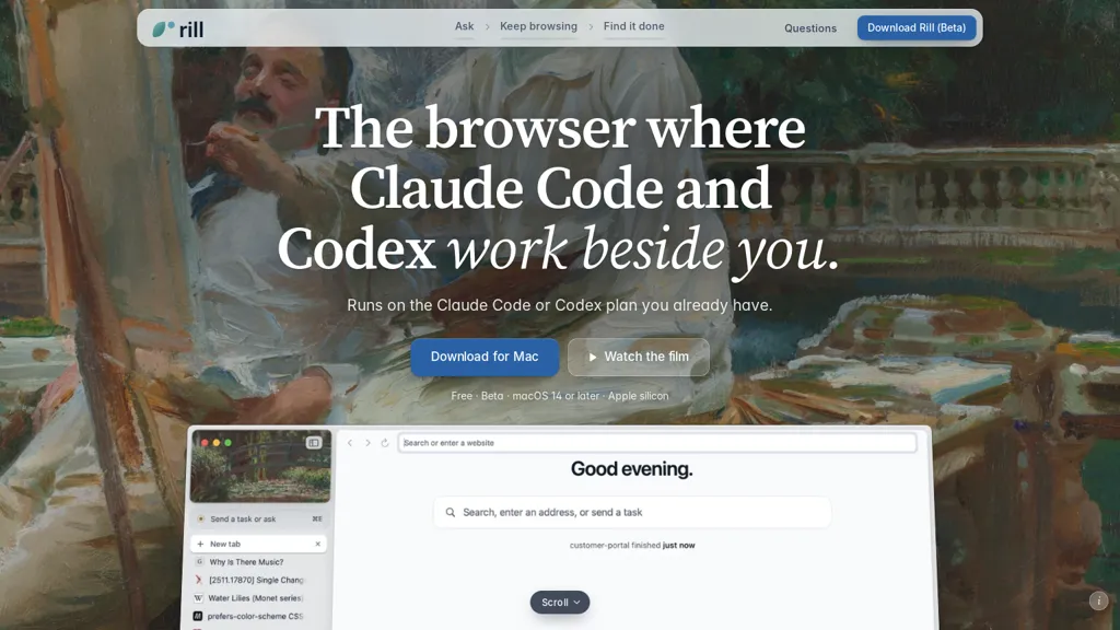 Rill Browser screenshot