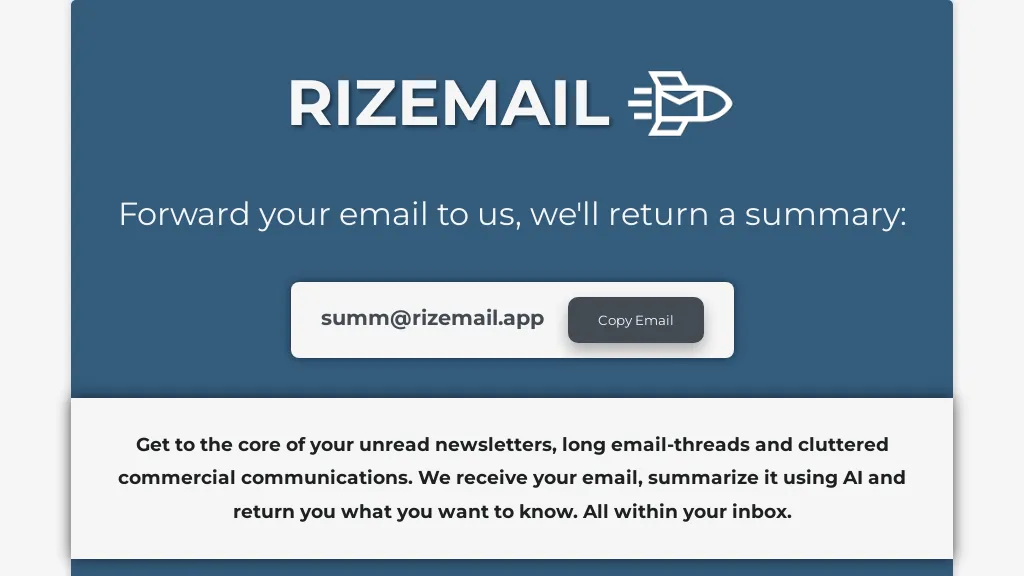 RizeMail website