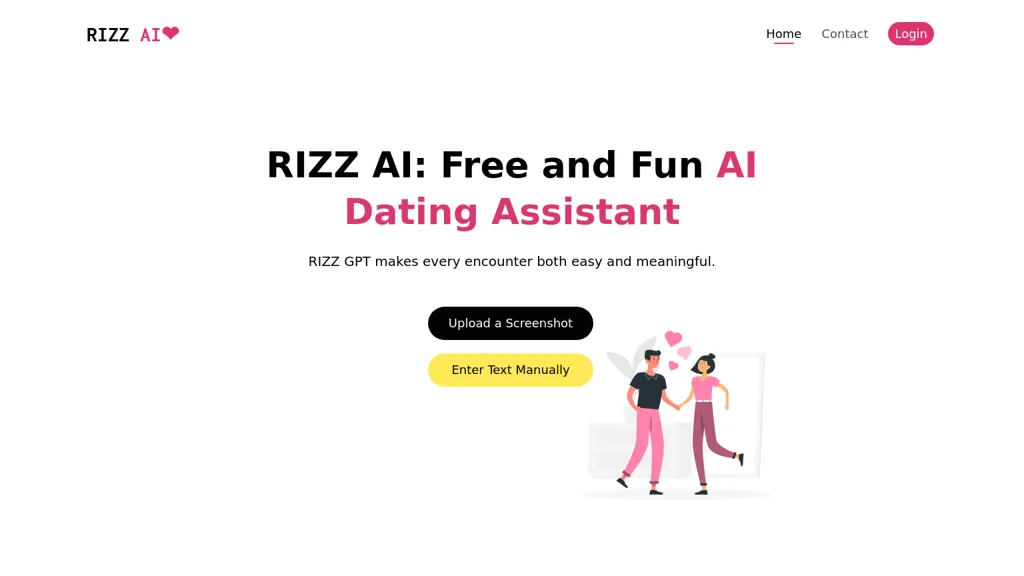 Rizz AI website