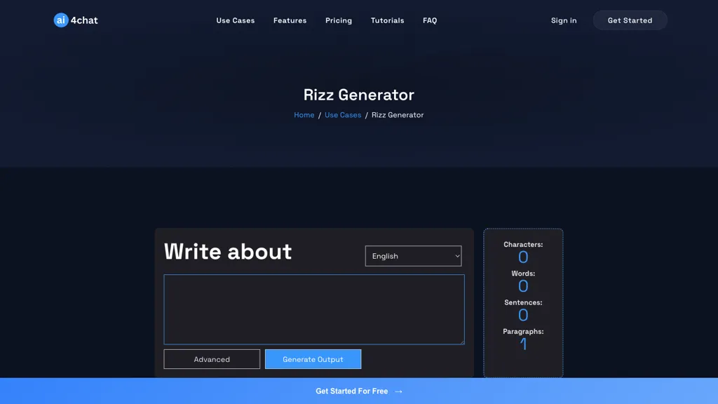 Rizz generator website