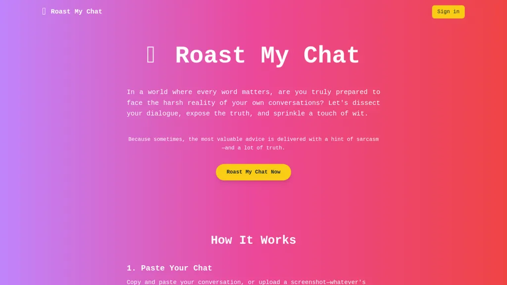 Roast My Chat website