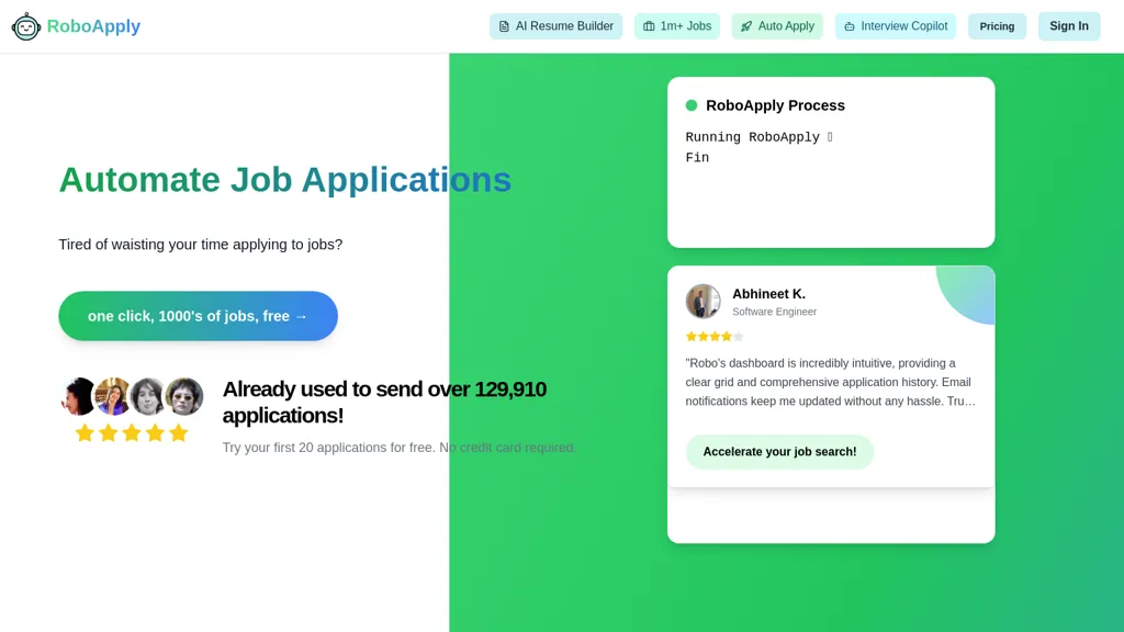 RoboApply.ai website