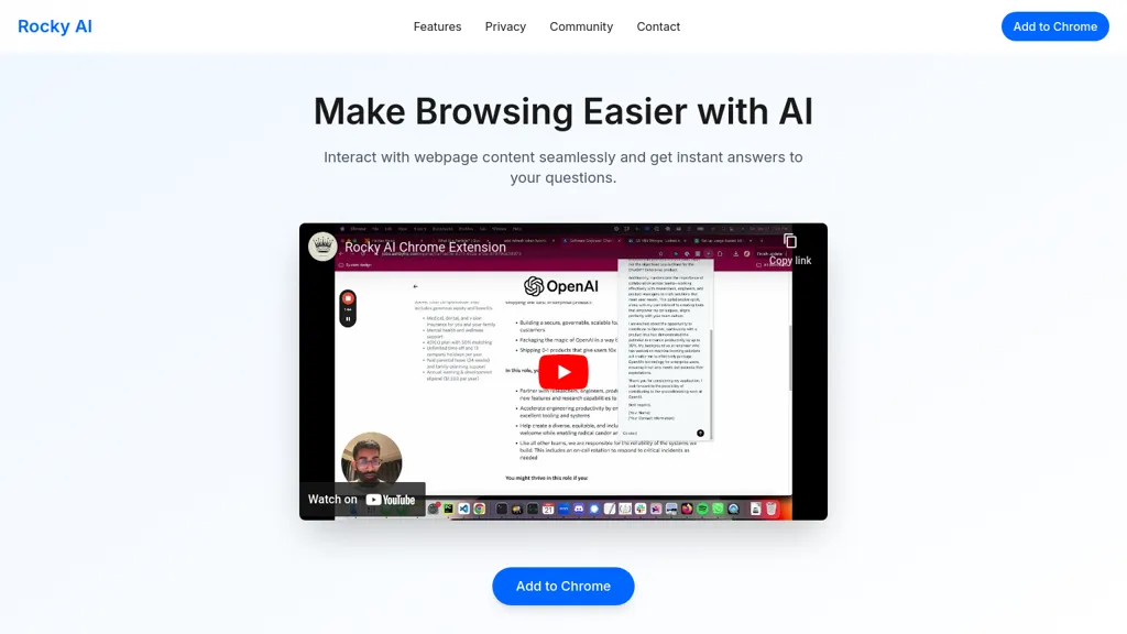 Rocky AI website