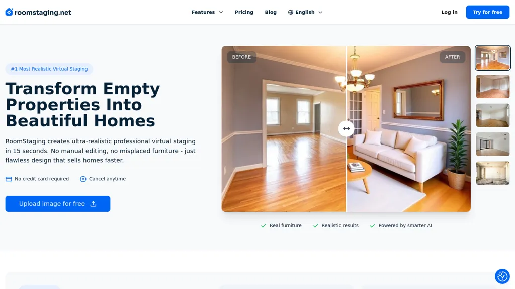 RoomStaging AI tool screenshot