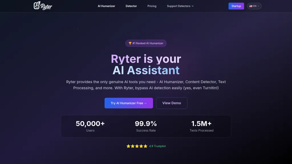 Ryter Pro AI tool screenshot