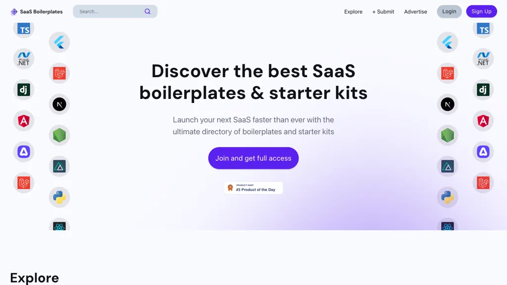 SaaS Boilerplates website