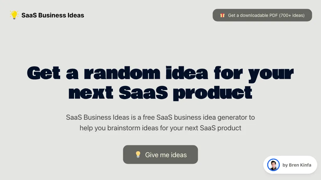 SaaS business ideas website
