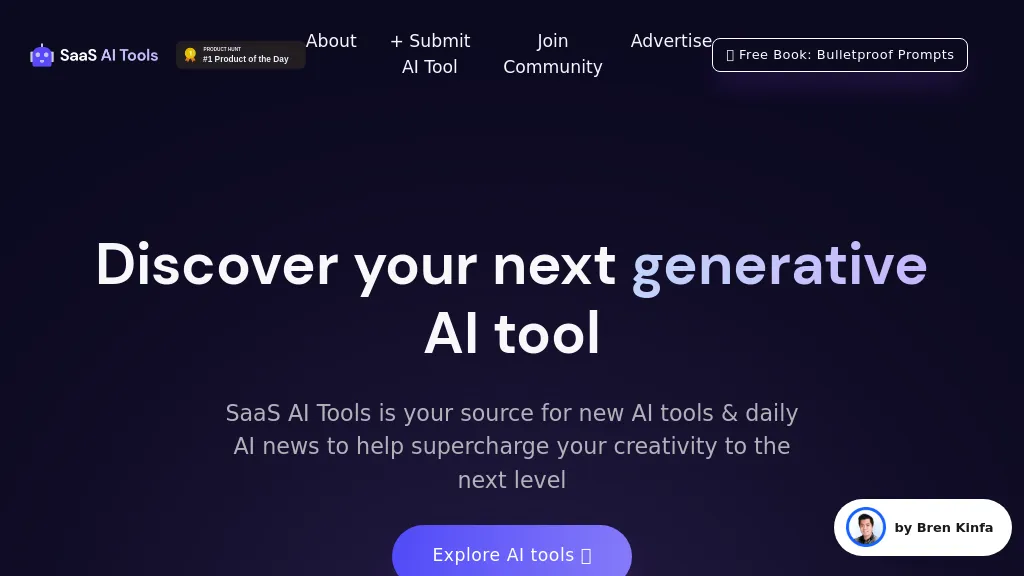 SaaS AI tools website