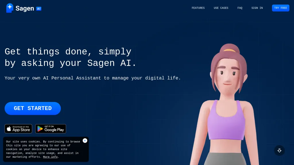 Sagen AI website