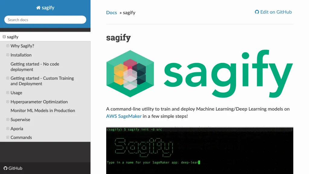 Sagify website