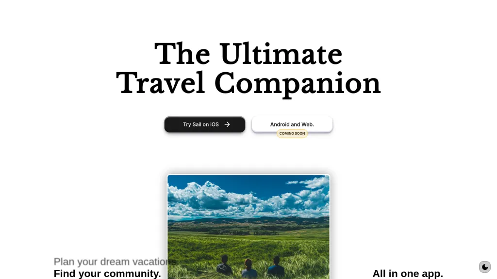 Sail Vacations website
